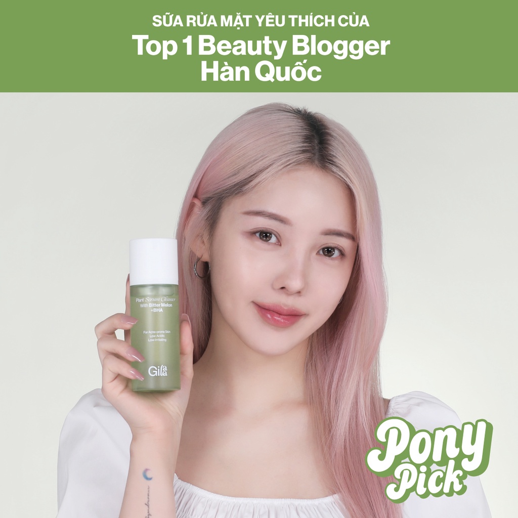 Sữa rửa mặt Khổ qua và Vegan BHA Gilaa Plant Serum Cleanser 160gram - làm sạch da và giảm mụn trên da