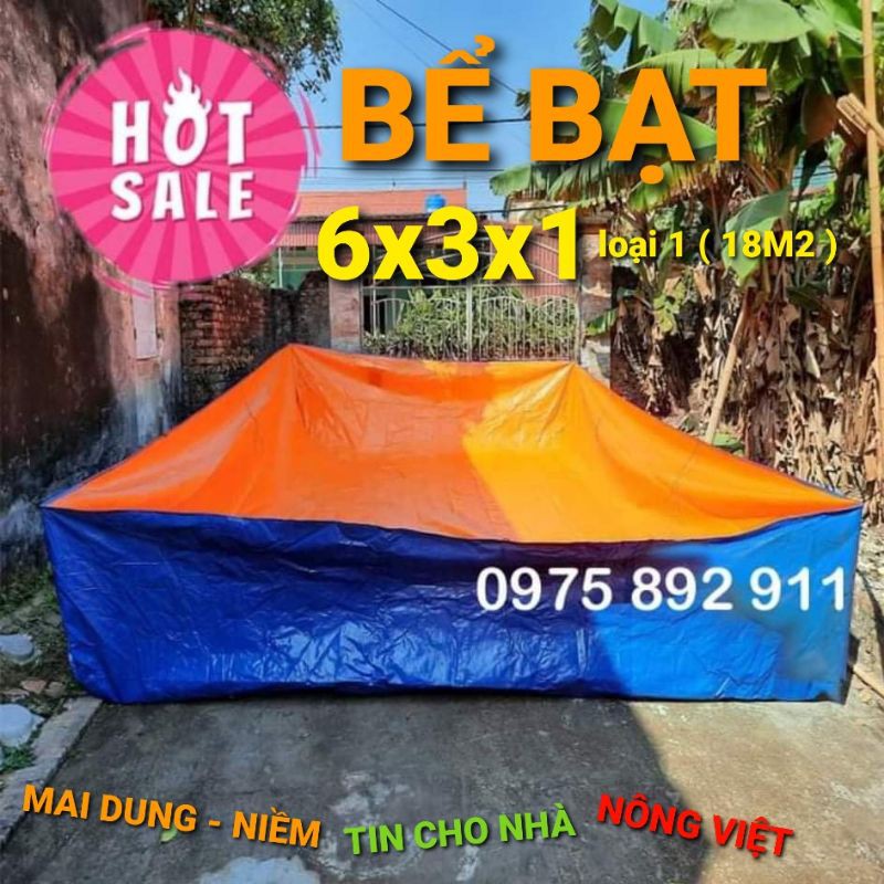 Bể bạt nuôi ốc , ếch , cá , lươn - loại 1 ( 6x3x1 )