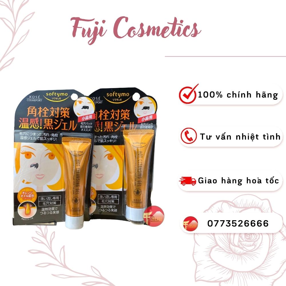 Kem lột mụn đầu đen Kose Softymo hot Fujicosmetics Cleansing Gel 25g