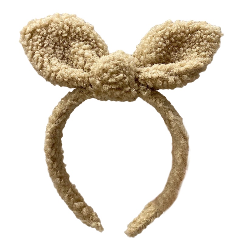 Băng Đô Tai Thỏ Phối Lông Xù Hoạt Hình Dành Cho Trang Điểm / Rửa Mặt / Biểu Diễn Sân Khấu