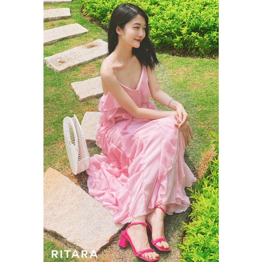 Đầm hai dây Emmie Pink