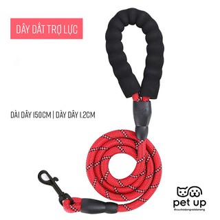 Dây dắt chó lớn phản quang trợ lực, kèm đai ngực
