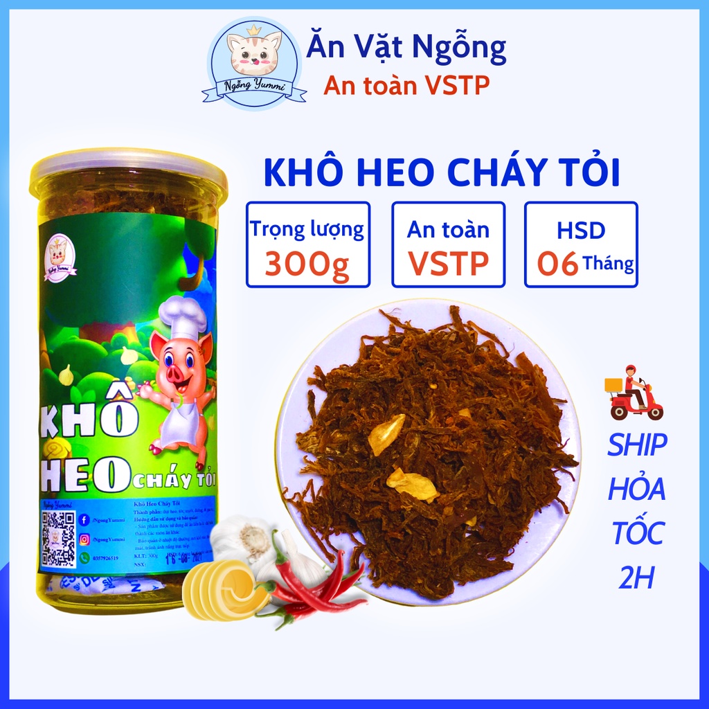 Khô Heo Cháy Tỏi 300g Khô Heo Cháy Bơ Tỏi Loại 1 Thơm Ngon Ăn Vặt Ngỗng Ăn Vặt Hà Nội Heo Khô Cháy Tỏi Vừa Ngon Vừa Rẻ | BigBuy360 - bigbuy360.vn