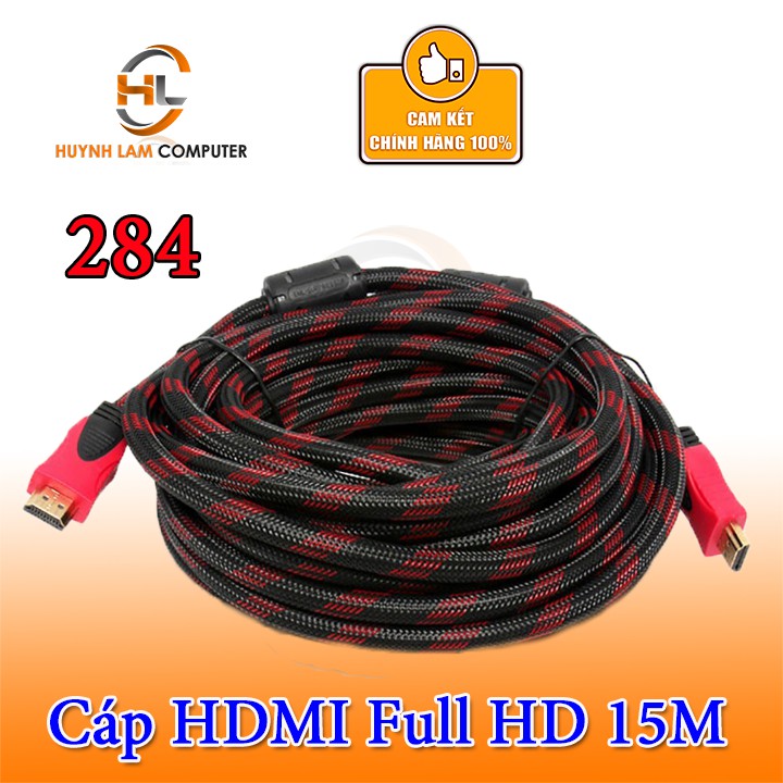 Cáp HDMI to HDMI dài 15m 284 lưới chuẩn 1.4v 3D và âm thanh chất lượng cao