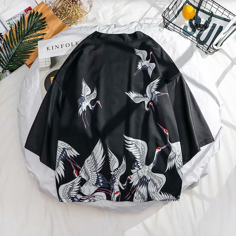 Fashion Short Sleeve Shirt Set And Shorts With Flamingo Pattern