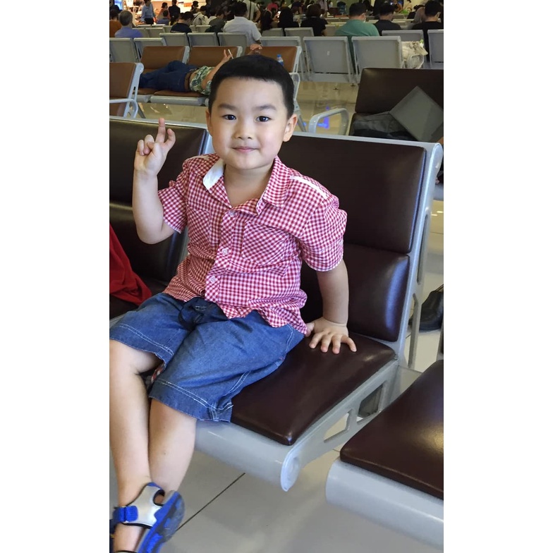 Áo sơ mi caro bé trai onni & zenni size 1-8 tuổi