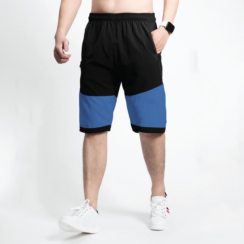 Quần đùi nam, quần short nam hai màu vải gió chun co giãn mềm mại thoải mái