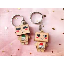 Combo 10 móc khóa Danbo người gỗ siêu dễ thương