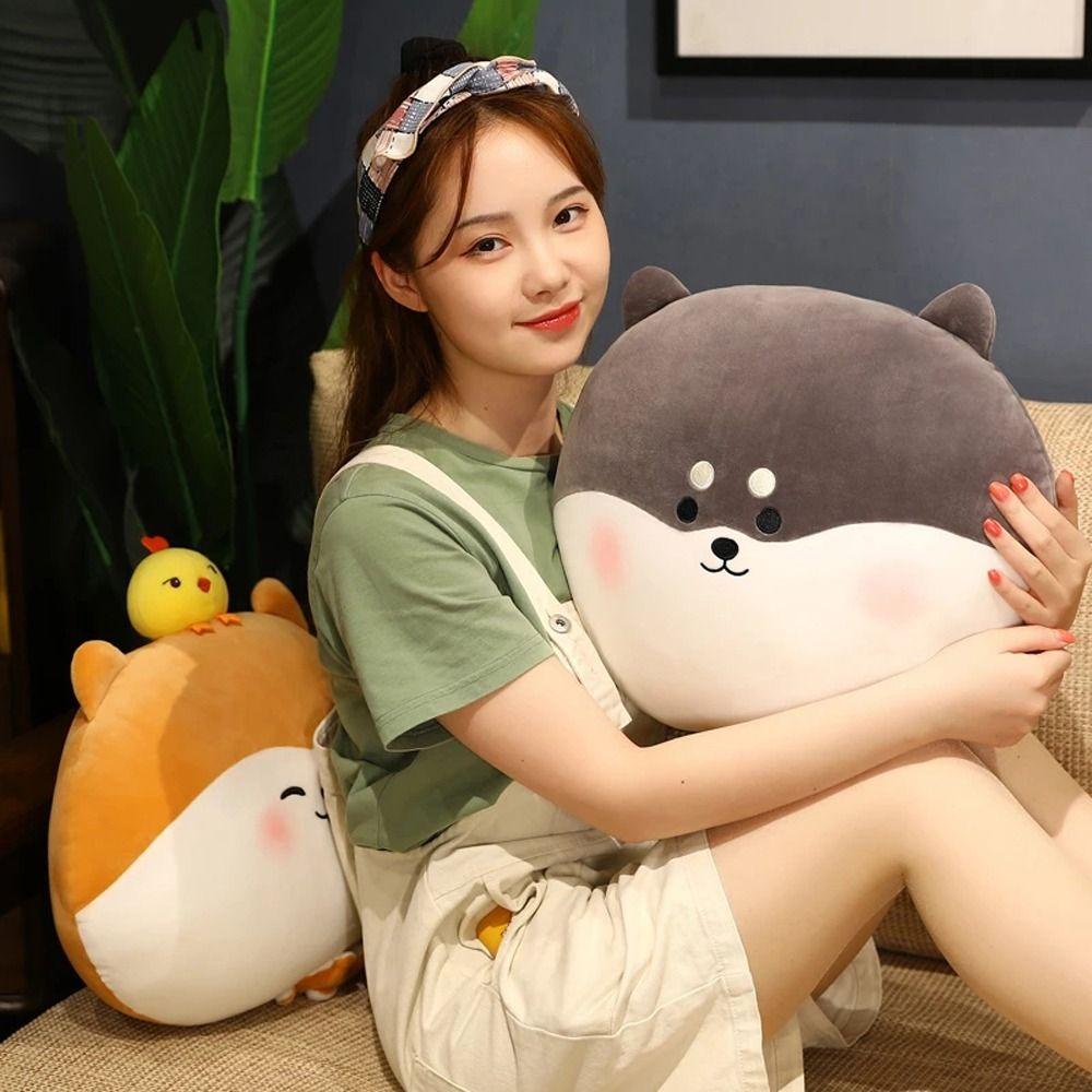 Thú Nhồi Bông Hình Chó Shiba Mềm Mại Trang Trí Nhà Cửa