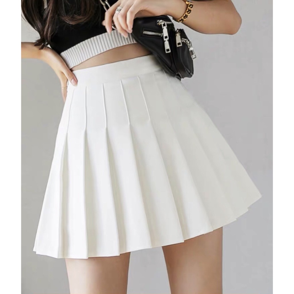 Chân Váy Xếp Ly,Chân Váy Tennis Xếp Ly May Kèm Quần Bên trong,LY STORE