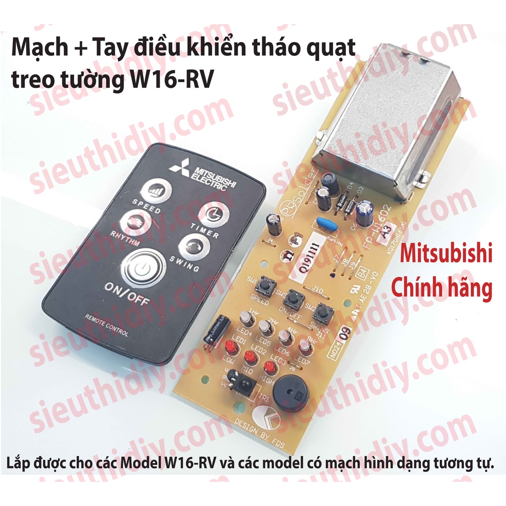 Mạch quạt Mitsubishi chính hãng theo máy, nguyên bản hoặc nâng cấp nguồn