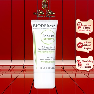 Kem dưỡng Bioderma Sebium Sensitive kiềm dầu, giảm mụn cho nhạy cảm