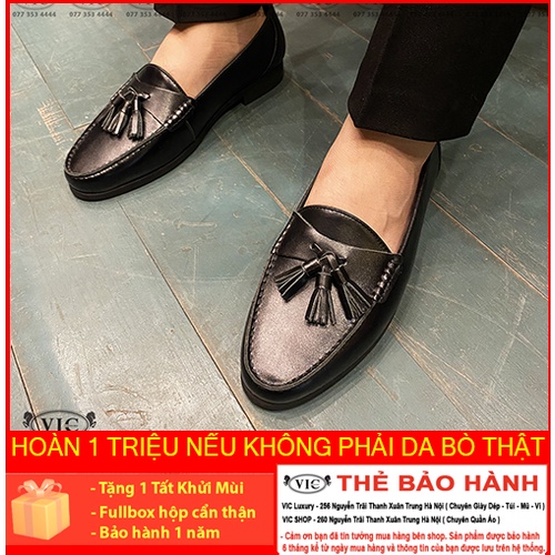 {ĐẾ KHÂU CỰC BỀN} Giày lười nam da bò cao cấp  Giày da nam công sở băng đục đen trơn Bảo hành nổ da 12 tháng✅ CS-096