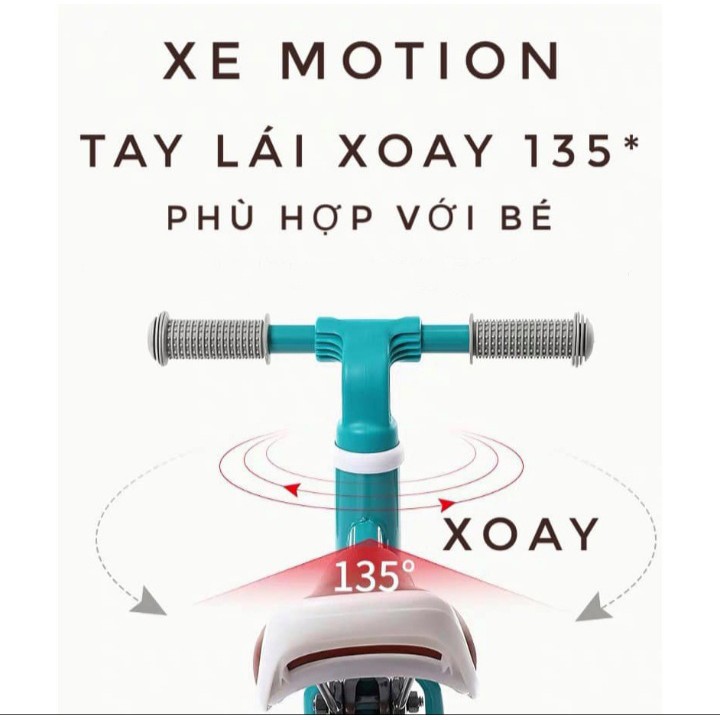 [Tặng quà]ư Xe đạp Motion chòi chân thăng bằng 3 bánh cho bé khung kim loại chắc chắn