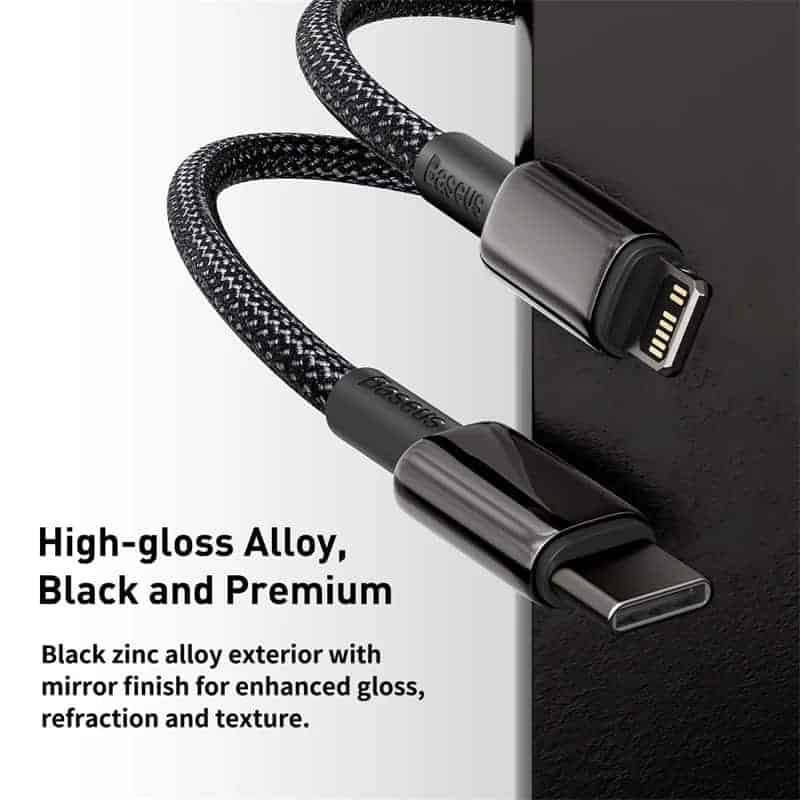 Cáp sạc nhanh và truyền data TypeC to LN Baseus High Density Braided PD 20W (nhiều màu)