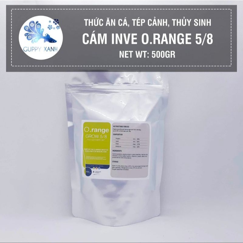 Cám Thái inve 5/8 - cám dành cho cá cảnh nhỏ, tôm tép kiểng túi 500gr và 1kg