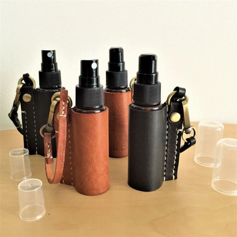 Chai Nhựa Rỗng Đựng Nước Rửa Tay Dạng Xịt 60ml Kèm Móc Khóa Da