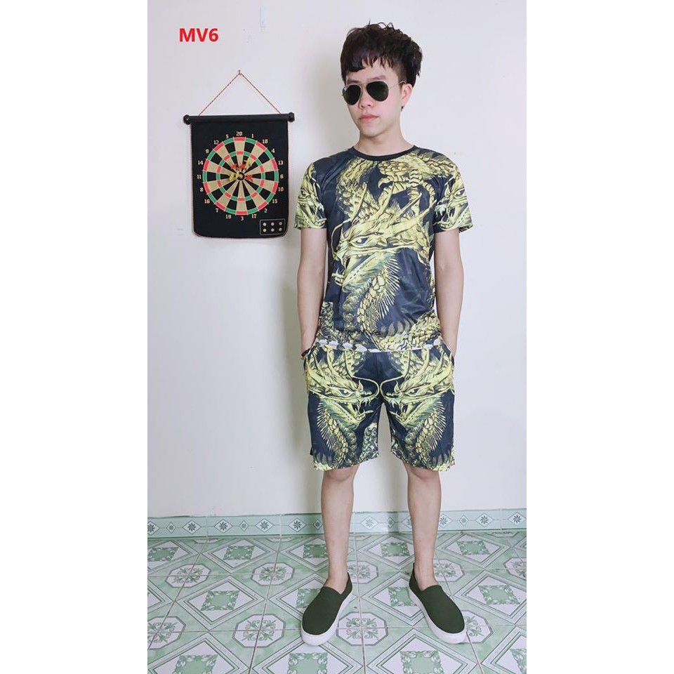 Bộ Rồng in Hình 3D Cao Cấp Như Hình Chất Thun Cotton Co dãn 4 Chiều | BigBuy360 - bigbuy360.vn