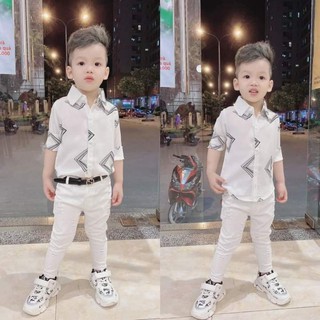 Áo sơ mi dài tay bé trai