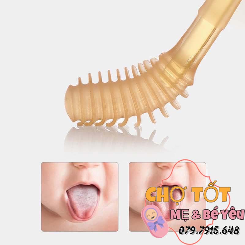 Set Rơ Lưỡi Và Bàn Chải Đánh Răng Silicon Siêu Mềm Cao Cấp Kèm Hộp Đựng