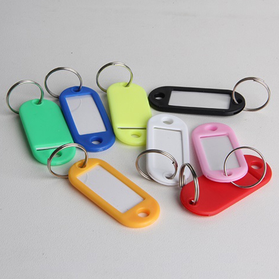 Combo 100 Móc Khóa Thẻ Ghi Chú Hành Lý, Đánh Dấu Chìa Khóa, Thẻ Tên Name Tag Ghi Thông Tin
