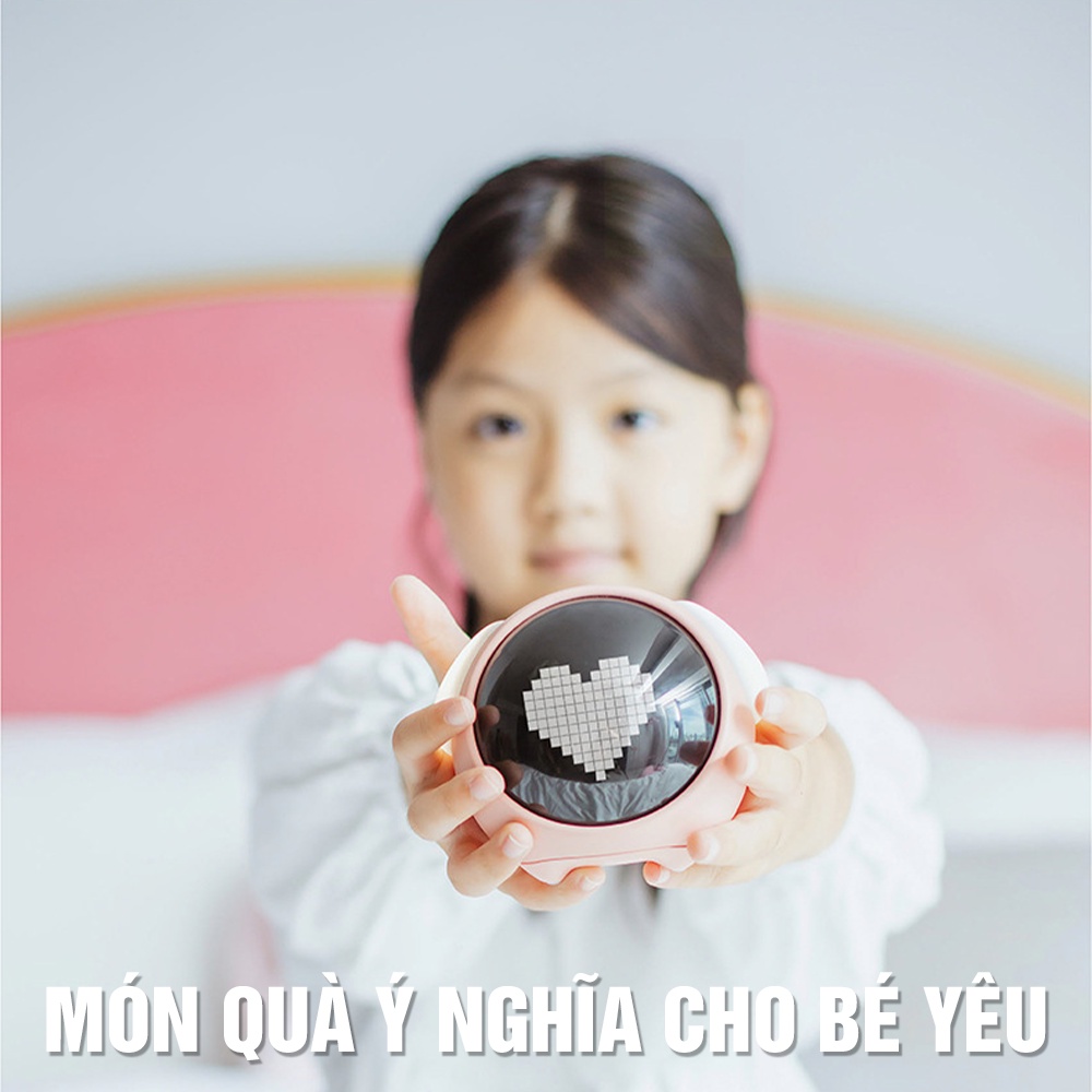 ĐỒNG HỒ BÁO THỨC, ĐỒNG HỒ ĐỂ BÀN XIAOMI EMOJI THÔNG MINH 5IN1 KIÊM ĐÈN NGỦ CẢM BIẾN ÂM THANH HIỂN THỊ CẢM XÚC SMART 5IN1