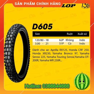 Lốp xe máy Dunlop 3.00-21 D605