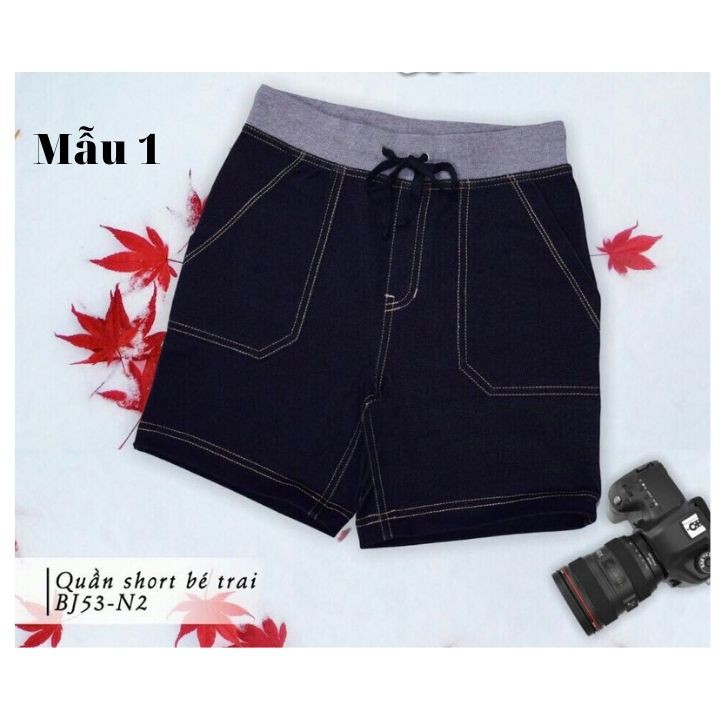 Quần short jean 25-39kg bé trai- Quần short nam - Quần short bé trai- Thun cotton jeans thoáng mát.