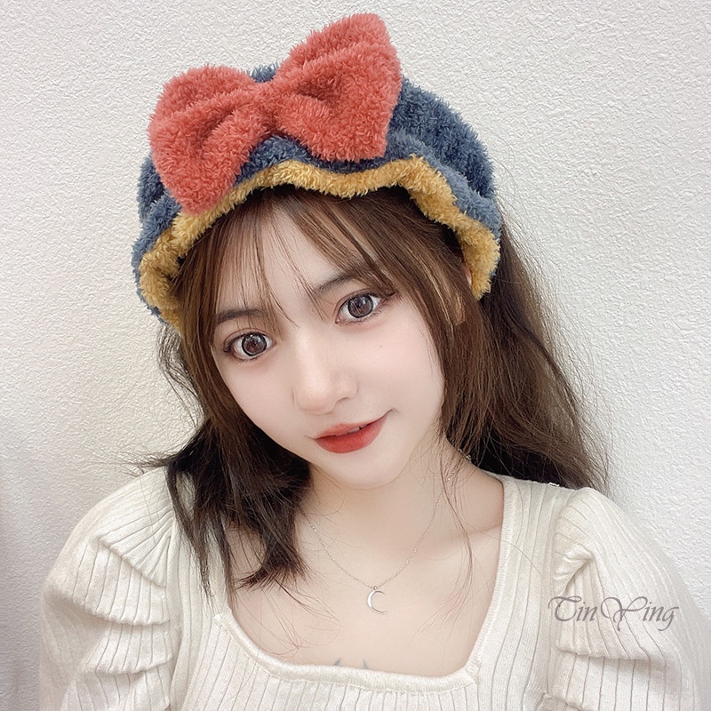 GETNOIVAS Băng đô mềm co giãn đính nơ thiết kế đơn giản thanh lịch cho nữ