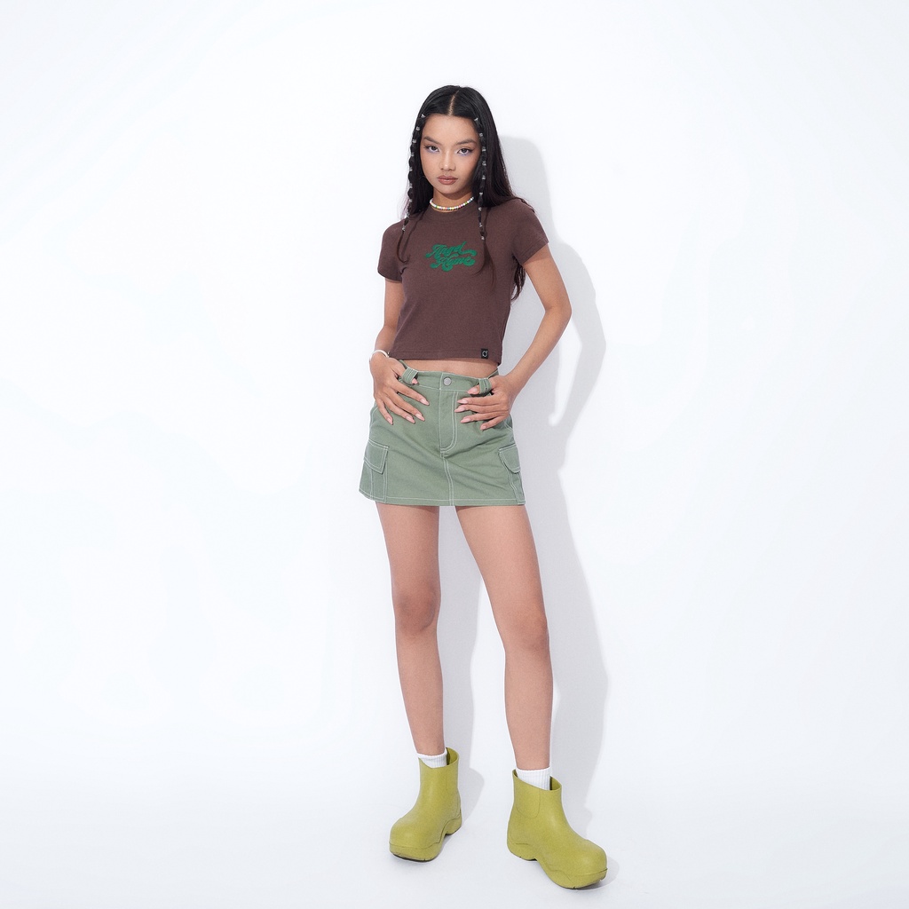 Áo Croptop PRADIES Embossed