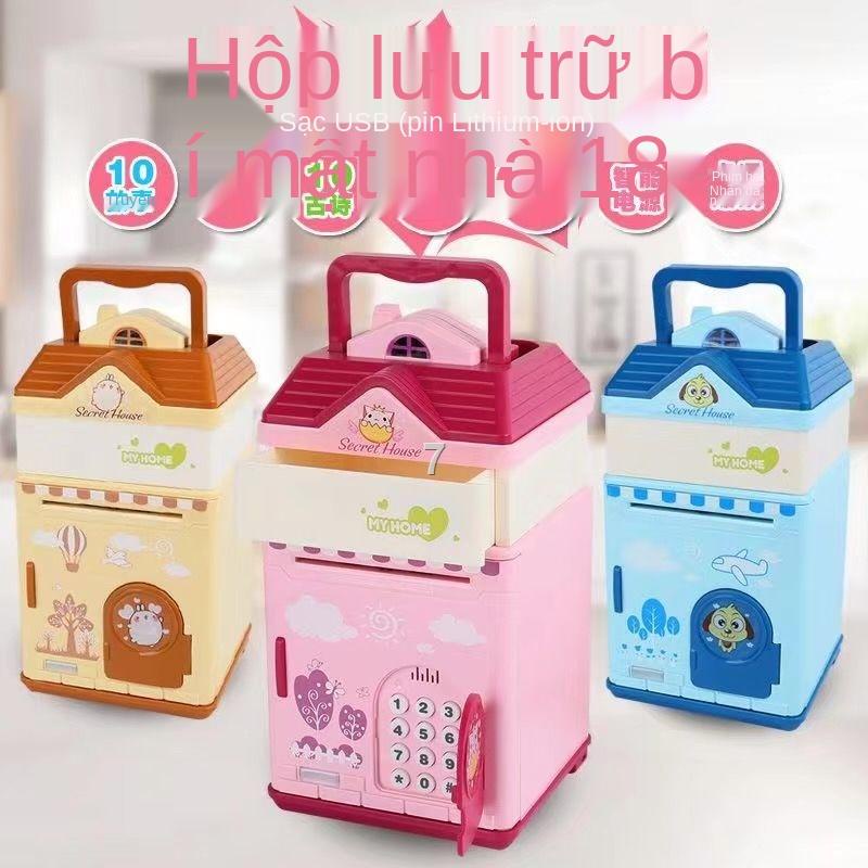 PHộp mật khẩu quà tặng sinh nhật trái tim cô gái chống rơi cho trẻ em thông minh heo đất chỉ có thể vào và ra khỏi con l