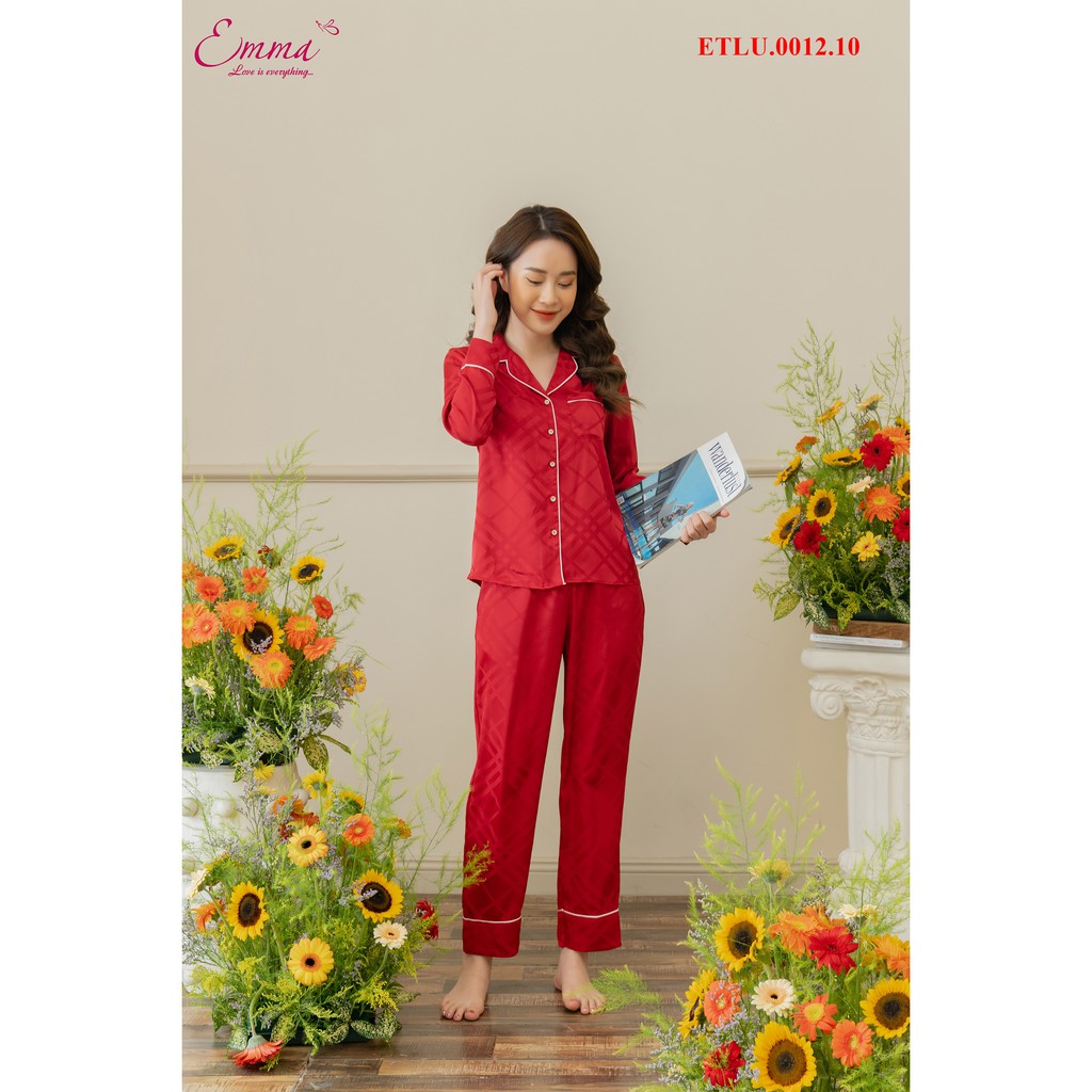 Bộ Đồ Mặc Nhà Lụa - Thời Trang Emma ETLU.0012.10 - Lotte Market