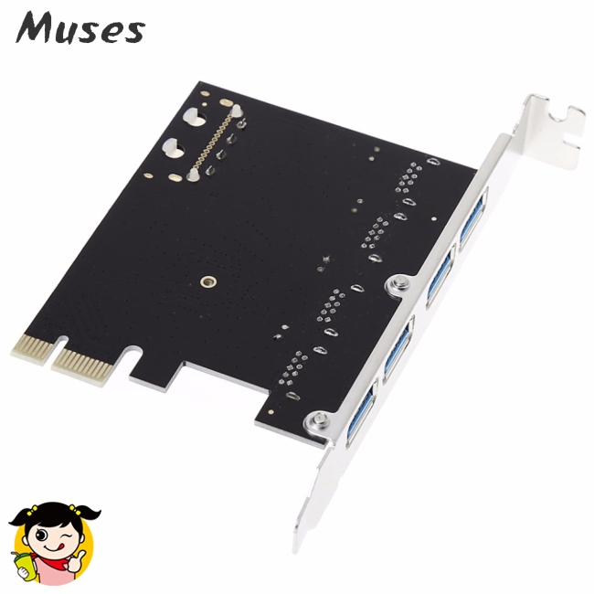 Muse07 Bộ chuyển đổi thẻ mở rộng PCI-E sang USB 3.0 HUB PCI Express 5 tốc độ 5 Gbps cho máy tính để bàn
