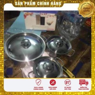 [CHÍNH HÃNG] Bộ nồi sharp 3 chiếc dùng cho cả bếp từ