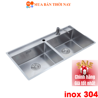 Chậu rửa chén cao cấp Luxta inox304 LC9648-3.0, chậu dày 3mm, chống ồn, bảo hành 05 năm