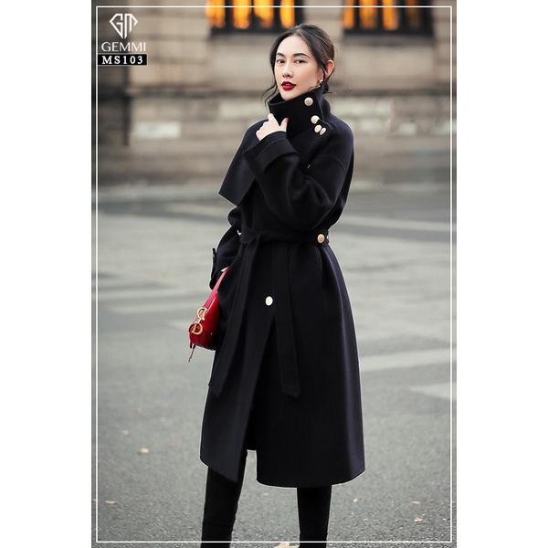 Áo khoác măng tô nữ thiết kế Gemmi fashion, MS103