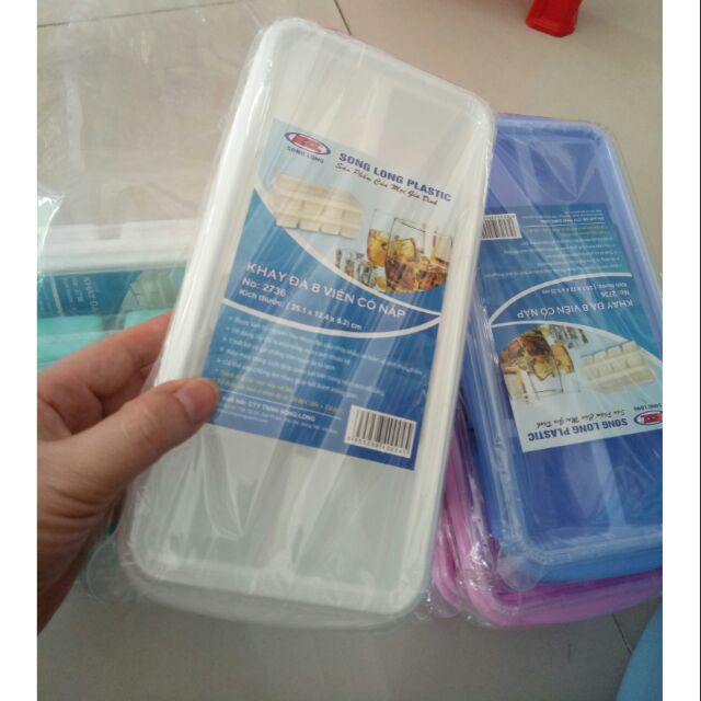 Khay đá 8 viên có nắp - Song Long