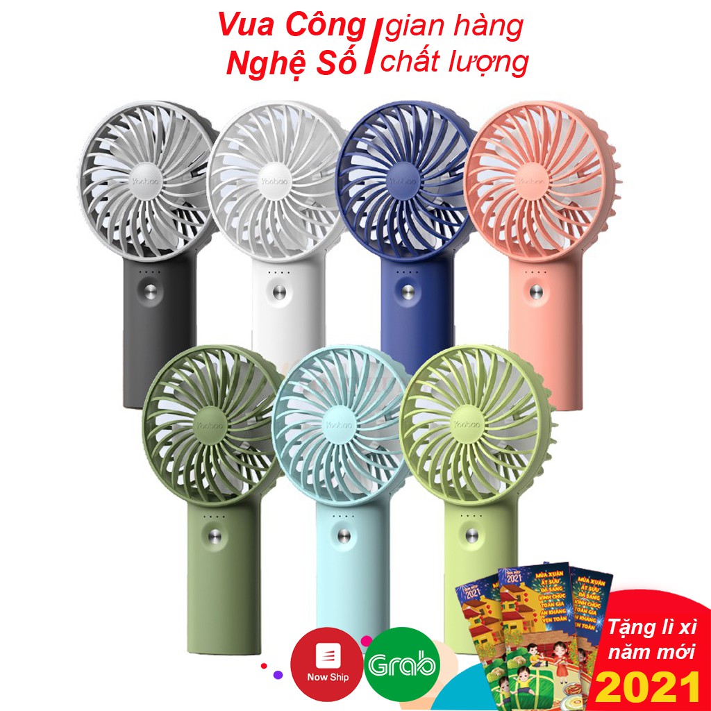 [Mã ELHA22 giảm 5% đơn 300K] Quạt tích điện cầm tay mini Yoobao 3000mah nhiều tốc độ gió, tiết kiệm pin dễ sử dụng