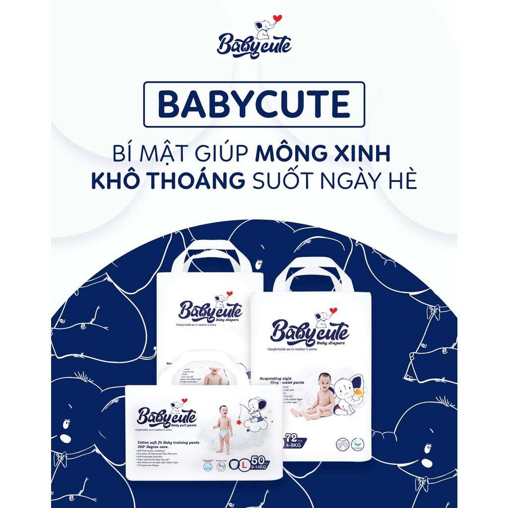 1 bịch BABYCUTE 🌞 Combo 🌞 Quần Bỉm, Tã dán Baby Cute 🌞 Đủ size cho bé 🌞 Stepbaby, Sumikko, Takizumi, bỉm voi, Bỉm khỉ