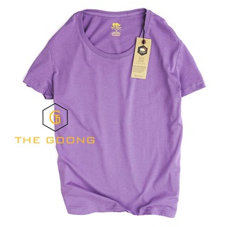 Áo Phông Trơn Nam TheGoong Cổ Tròn, Áo Thun Trơn Basic Cotton Cao Cấp Hàng Hiệu Không Cổ Thoáng Mát Tay Ngắn Tím Lavende