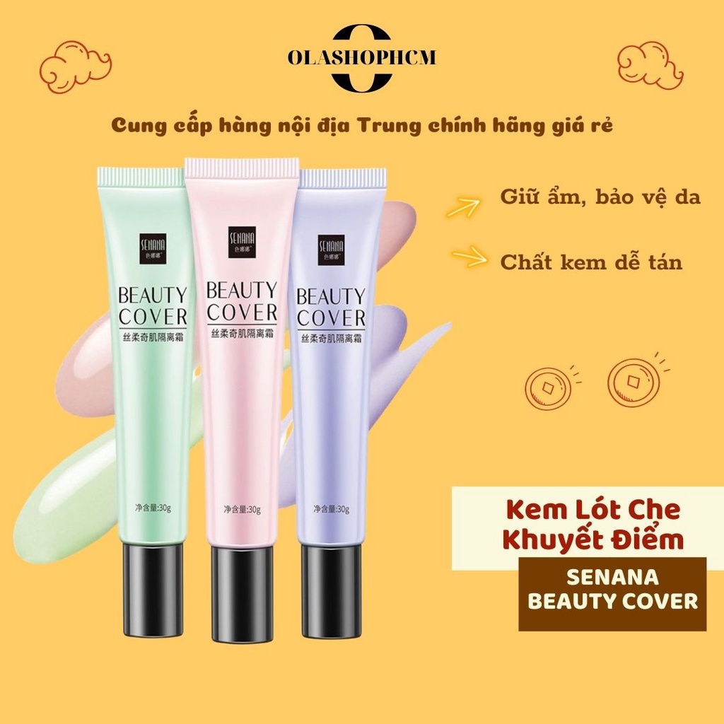 Kem Lót Che Khuyết Điểm Senana Beauty Cover Dưỡng Ẩm Làm Sáng Và Mịn Da, Kiểm Soát Dầu 30g