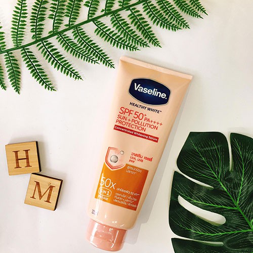 [CHÍNH HÃNG] Vaseline 50x Serum chống nắng cơ thể SPF50 + dưỡng da sáng khoẻ 75ML