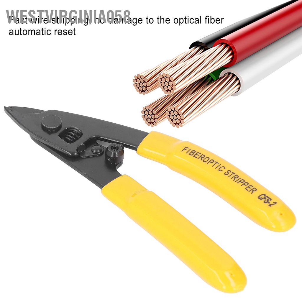 Westvirginia058 Máy cắt dây sợi quang Hợp kim thép tự động Reset Tiết kiệm lao 2 cổng để tước