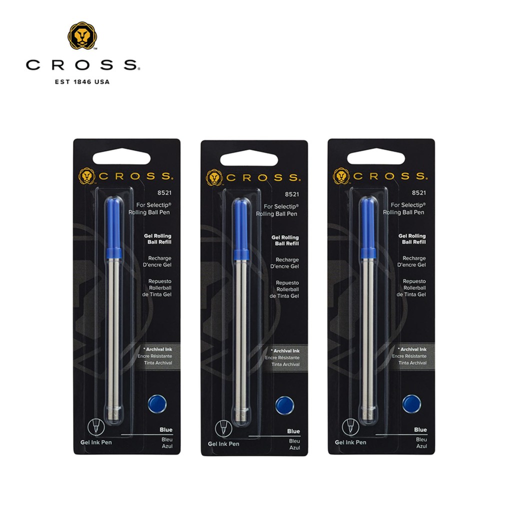 Ruột Bút Chính Hãng Cross 8521 Màu Xanh Gel Rollerball Refill