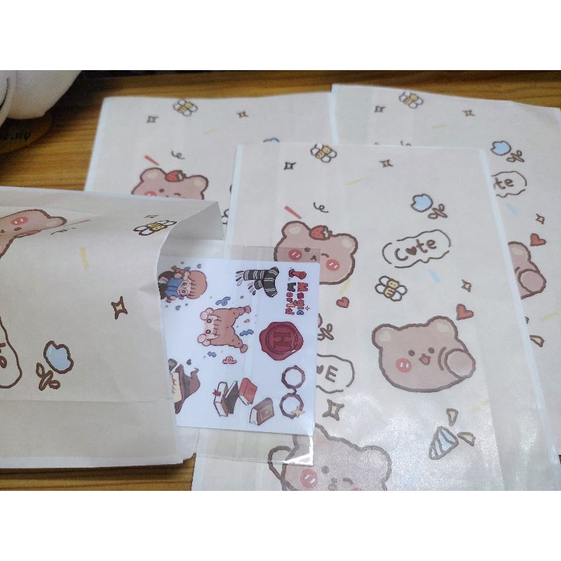 Túi gói hàng, gói quà hình bé thỏ, gấu đáng yêu