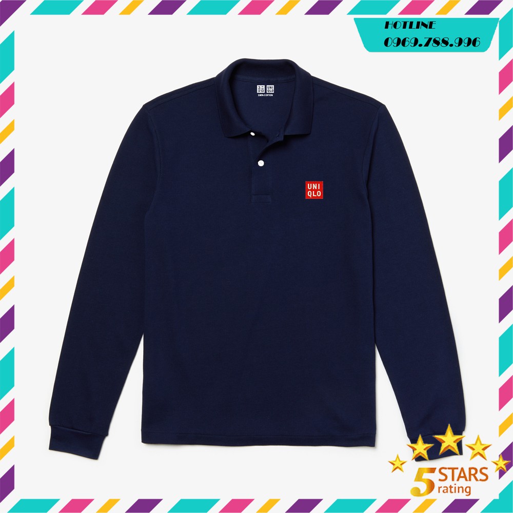 [Giảm giá 50%] - Áo POLO nam vải cá sấu cotton cao cấp, Logo thêu sắc nét, dài tay, cực sang trọng lịch lãm