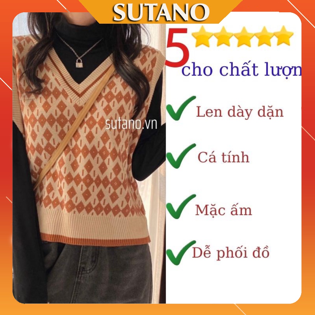 Áo gile len nữ Maika mỏng họa tiết thổ cẩm phong cách Hàn Quốc A463 SUTANO | BigBuy360 - bigbuy360.vn