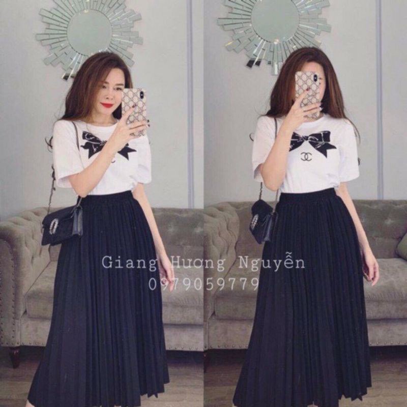 [TT HÀNG CỰC HOT] CHÂN VÁY XẾP LY DÀI 75CM MÀU ĐEN PHỐI ĐỒ CỰC ĐẸP PHỐ THỜI TRANG HOTTEEN