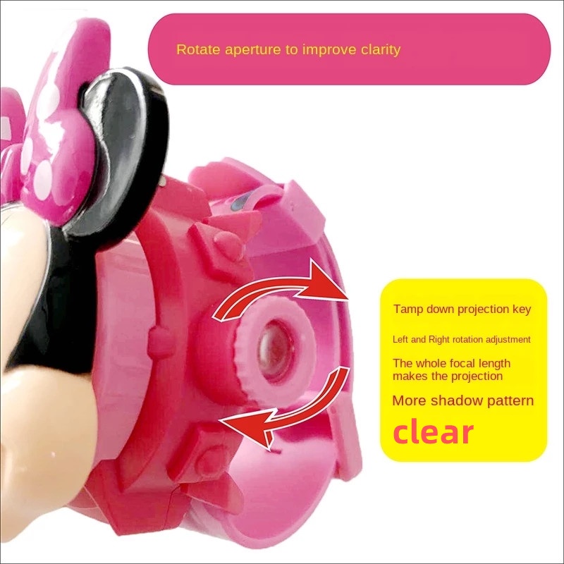 SABUY Disney Kids Projector Watch PAW Patrol Frozen Minnie Cute Cartoon Children Toy Watch 24 Pattern Projection