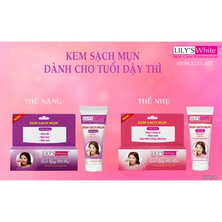 Kem mụn - xóa thâm - liền sẹo lily's white thể nặng - thể nhẹ